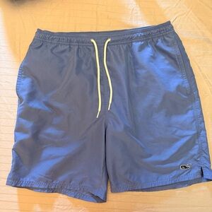 Vineyard Vines Mens Swim Trunks Blue Drawstring Whale Logo Size Med